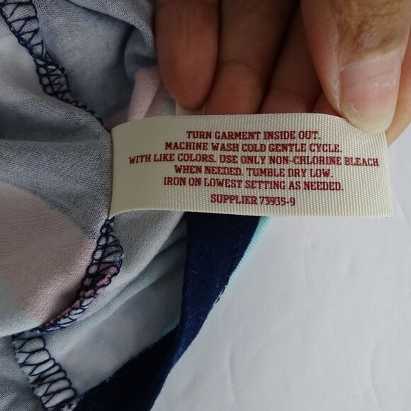 Arizona Jean Co Striped Multicolor Blue Swing Dress Women Size M Short Sleeve - Picture 6 of 8